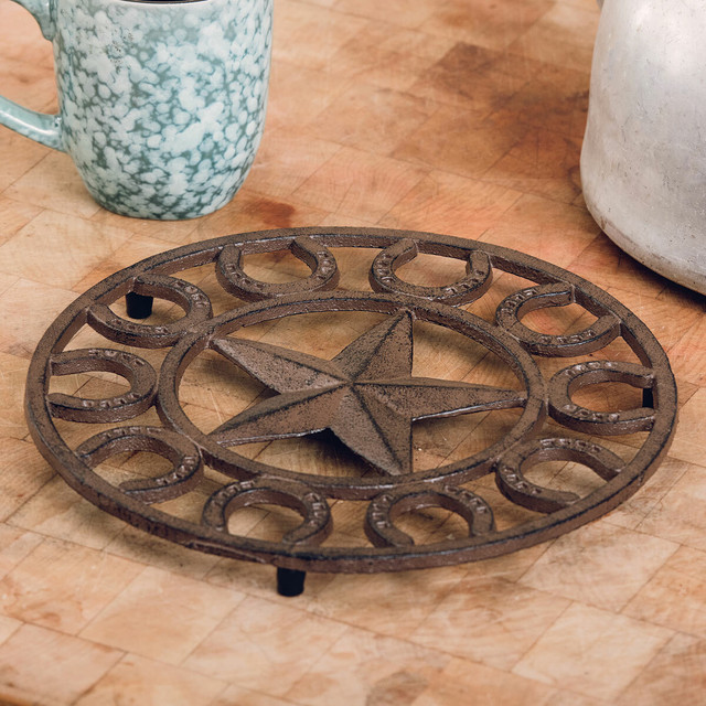Star & Horseshoe Cast Iron Trivet- SALE - OUT OF STOCK