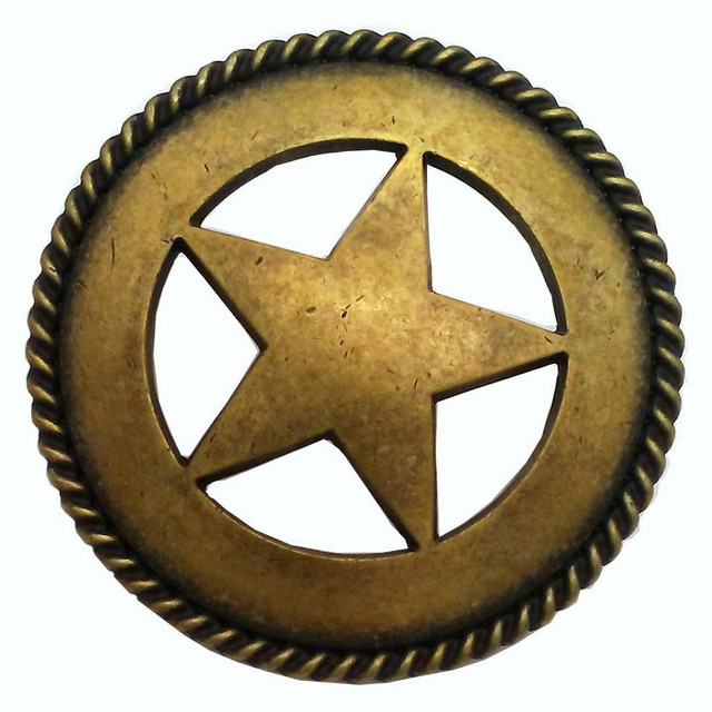 Star with Rope Cabinet Knobs - Set of 2 - Large