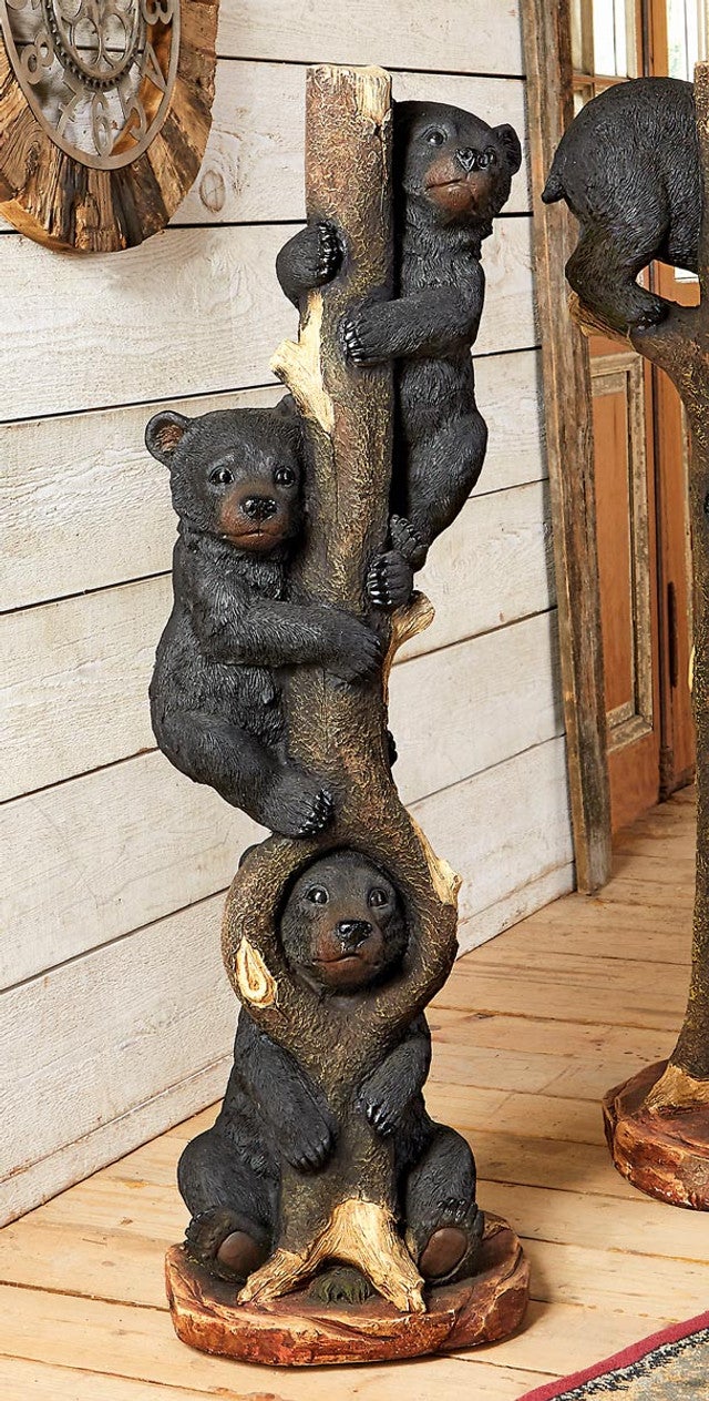 Three Bears in a Tree Sculpture - Large