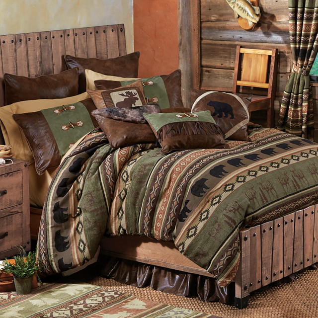 Timber Woods Moose & Bear Bed Set - Queen