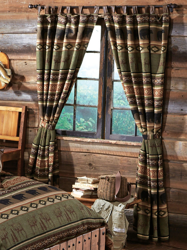 Timber Woods Moose & Bear Drapes