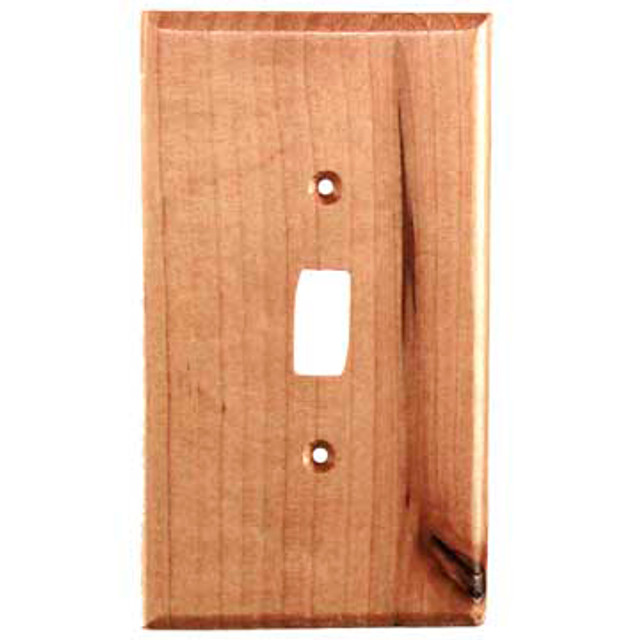 Traditional Wood Single Switch Plate