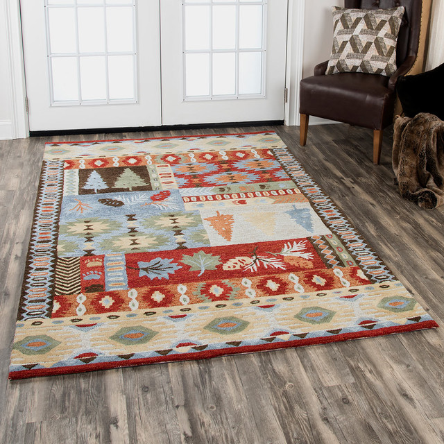 Tribal Tree Red Rug - 8 x 10