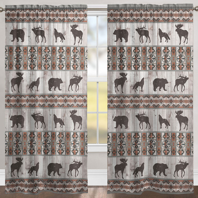 Tribal Wildlife Room Darkening Drape