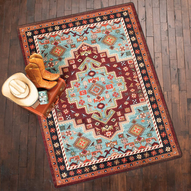 Turquoise Canyon Rug - 3 x 4