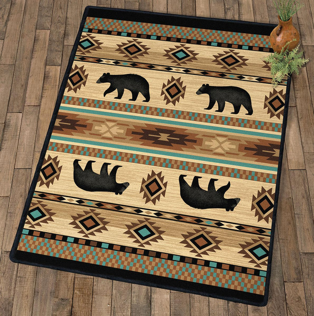 Wampum Bears Rug - 3 x 4