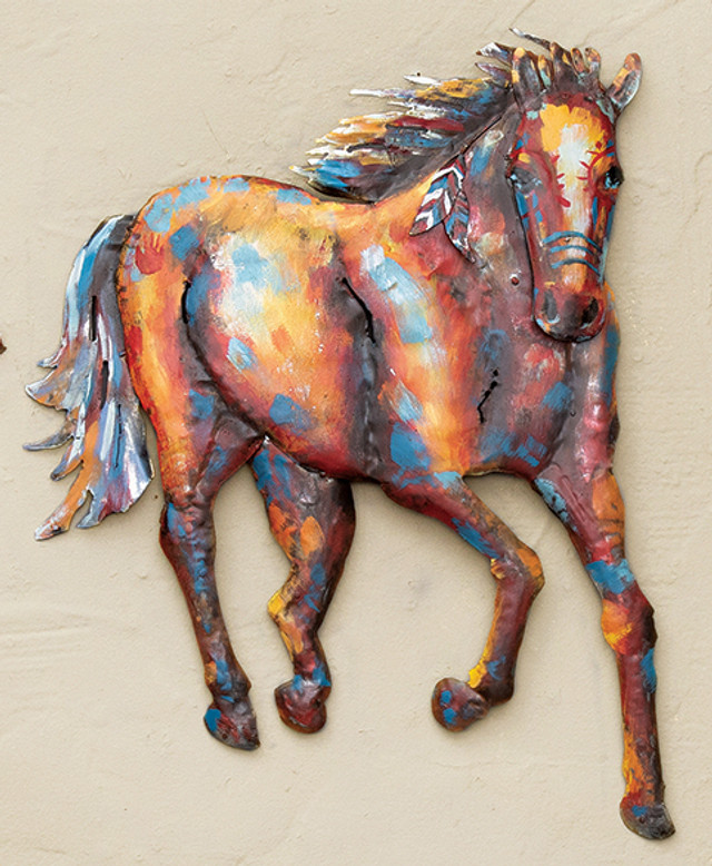 War Horse Metal Wall Art - Front