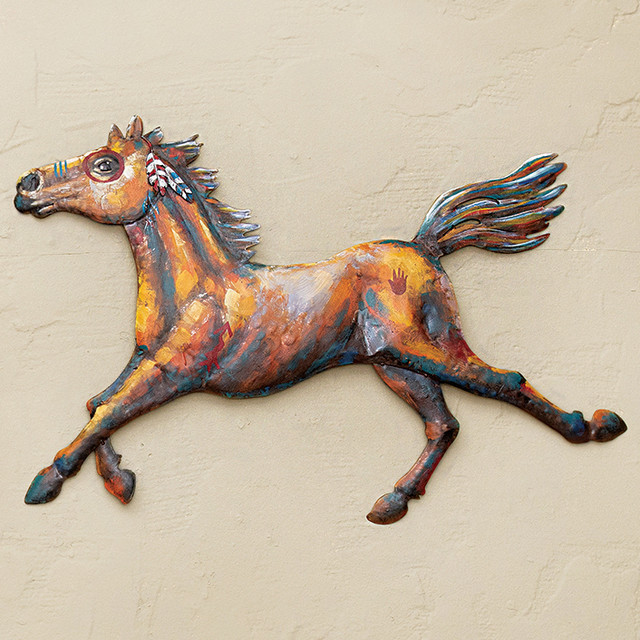 War Horse Metal Wall Art - Left Facing