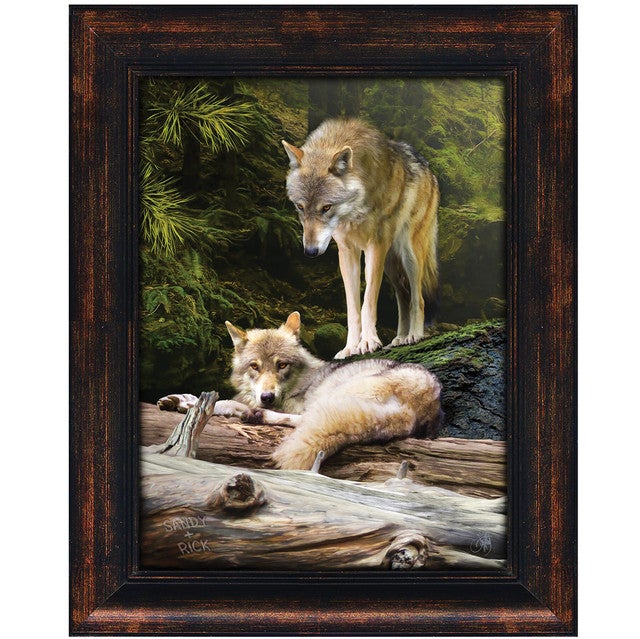 Wild Wolves Personalized Framed Canvas - Small