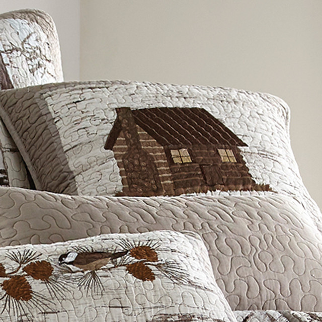 Woodland Birch Cabin Pillow
