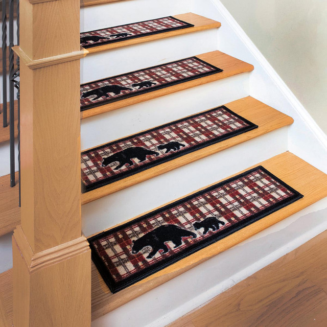 Woodland Plaid Bear Stair Tread - SALE