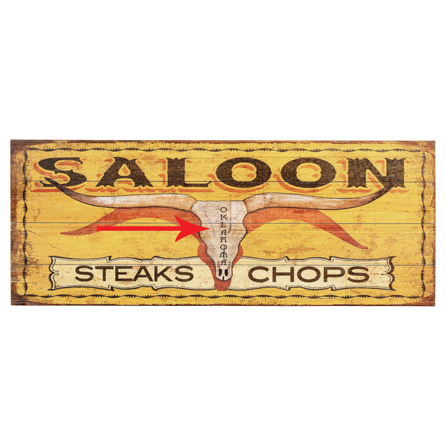 Yellow Saloon Personalized Sign