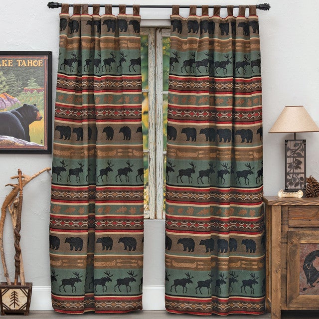 Yukon River Bear & Moose Drapes- SALE