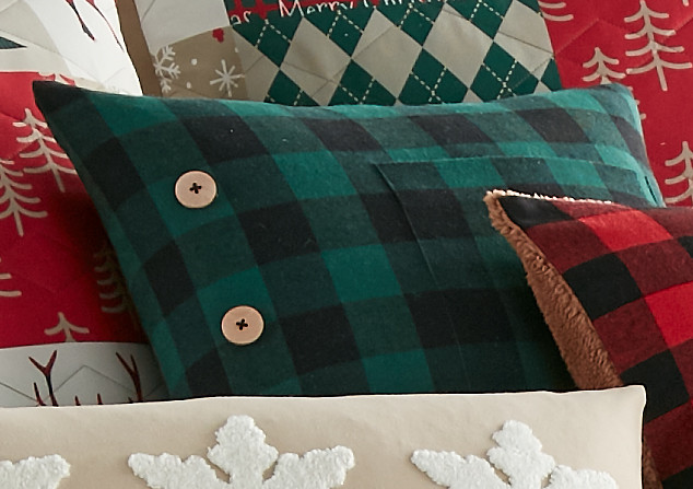 Forest Plaid Pillow
