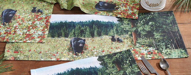 Springtime Bears Table Runner - 36 Inch