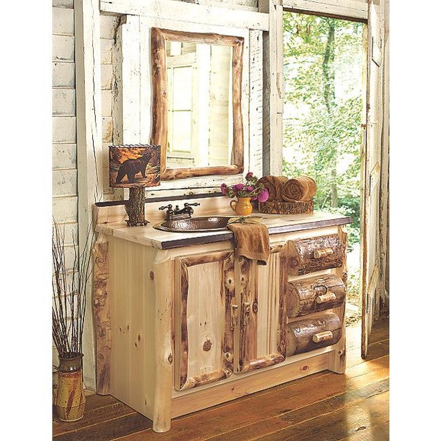 Aspen Log Bathroom Furniture Collection