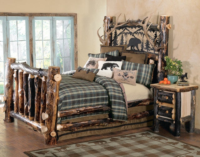 Aspen Log Metal Art & Antler Bedroom Collection
