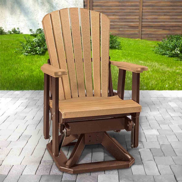 Kingston Adirondack Swivel Glider - Cedar & Tudor Brown