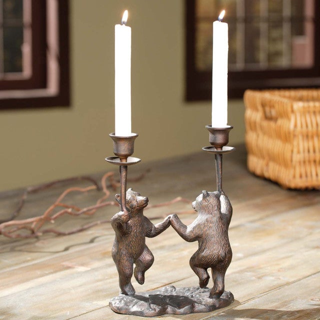 Bear Dance Candleholder