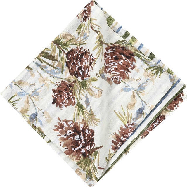 Peaceful Pinecones Reversible Napkins - Set of 6