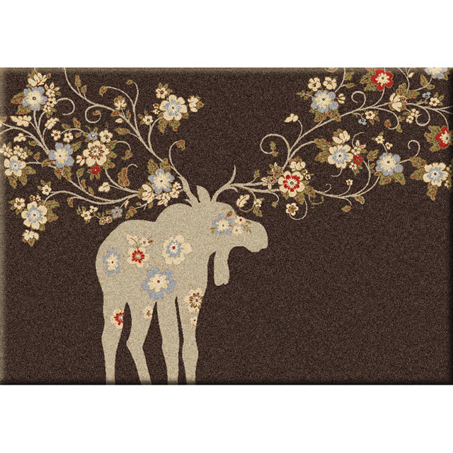 Moose Blossom Chocolate Rug - 3 x 4