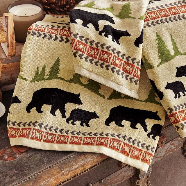 Ivory Mountain Bears Bath Towel