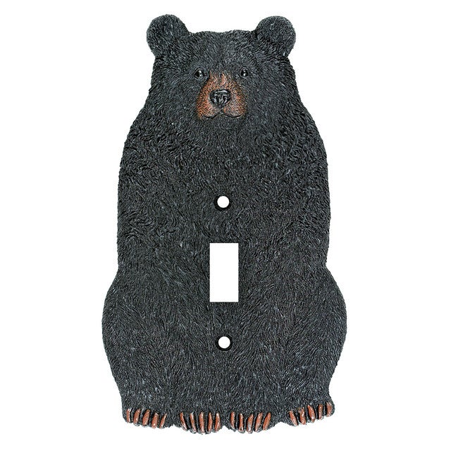 Black Bear Single Switch Plate - SALE