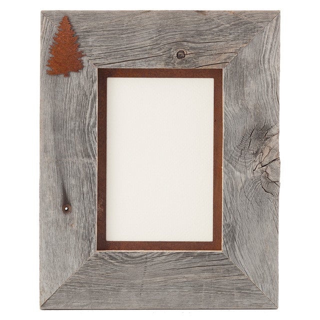 Rust Tree 5 x 7 Frame with Metal Mat