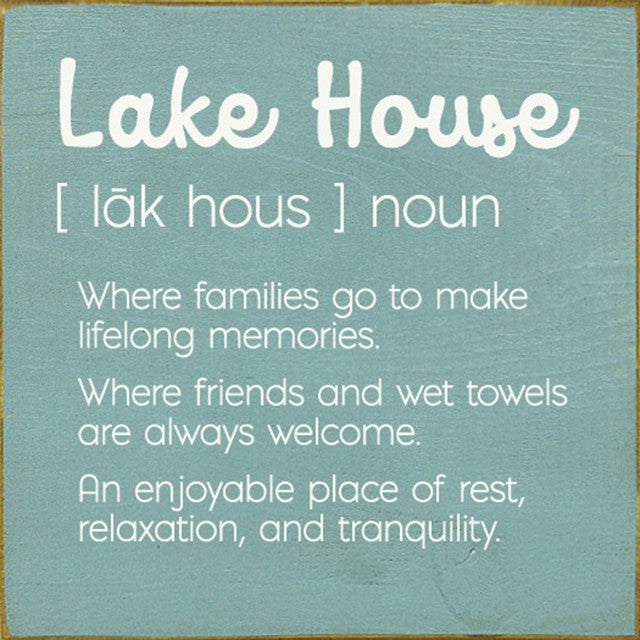 Lake House Definition Wall Art