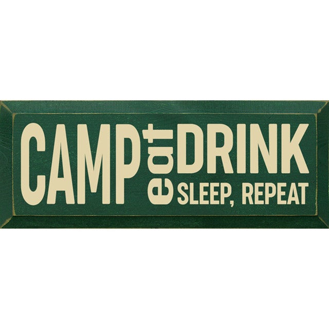 Camp Instructions Wood Sign