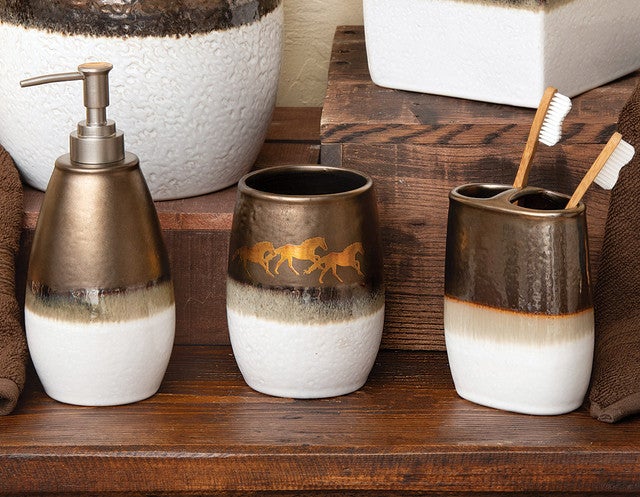 Wild Spirits Ceramic 3 Piece Bath Set