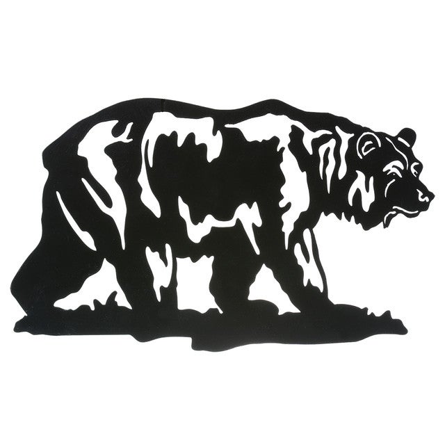 Black Bear Silhouette Metal Wall Art