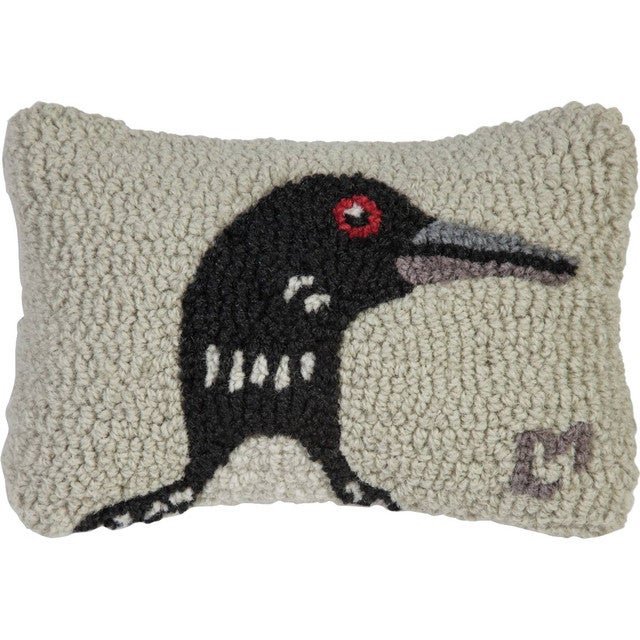 Loon Hooked Wool Pillow - OUT OF STOCK UNTIL 01/09/2026