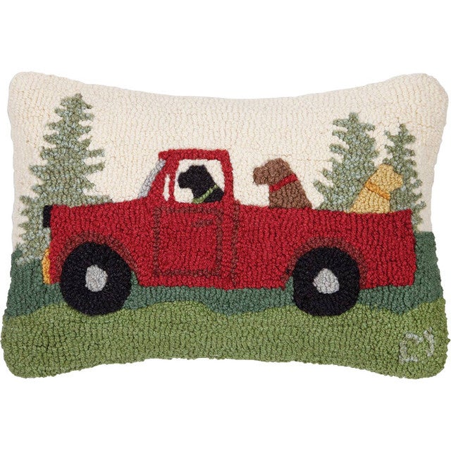 Dog Days 14 x 20 Hooked Wool Pillow - OUT OF STOCK UNTIL 12/19/2025