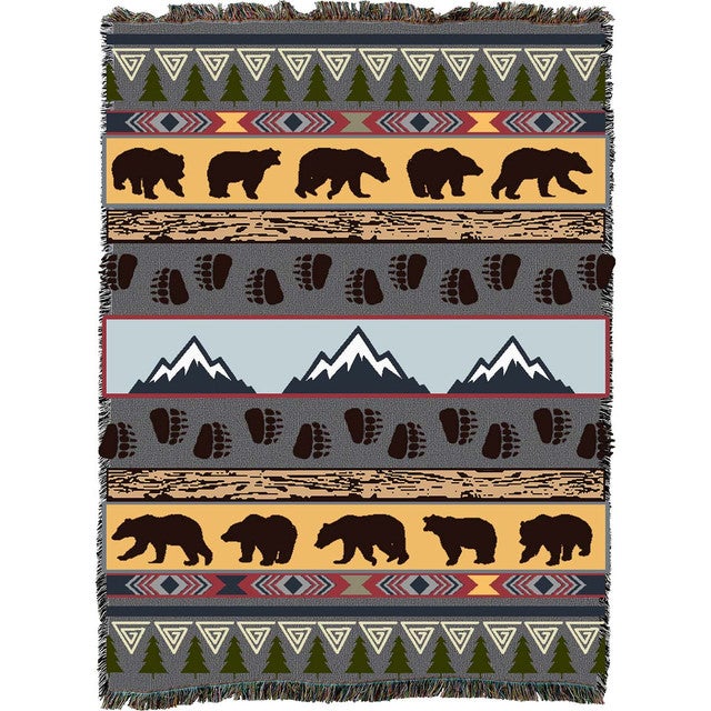 Bear Woods Throw - Gray