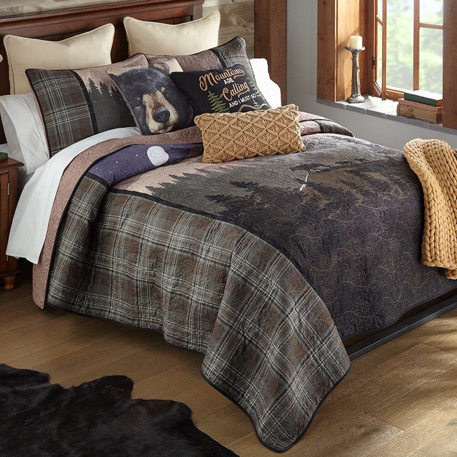 Moonlight Bears Quilt Bed Set - King