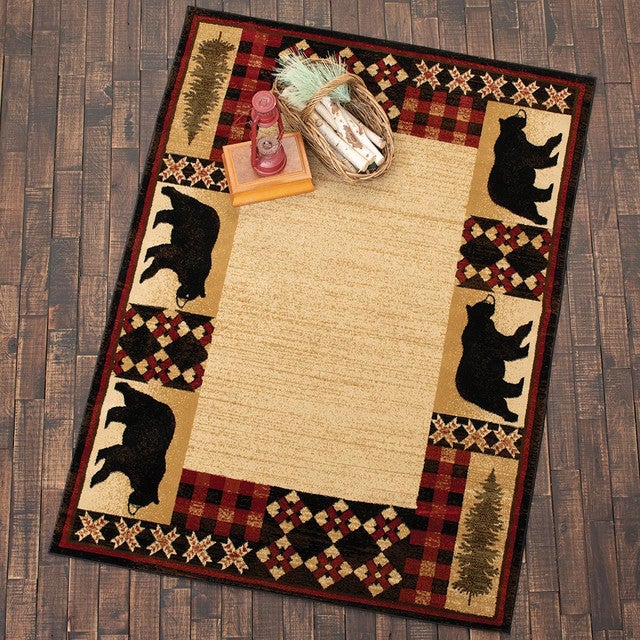 Black Bear Traditions Rug - 2 x 3