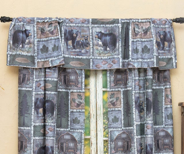 Bear Cabin Scenes Valance- SALE