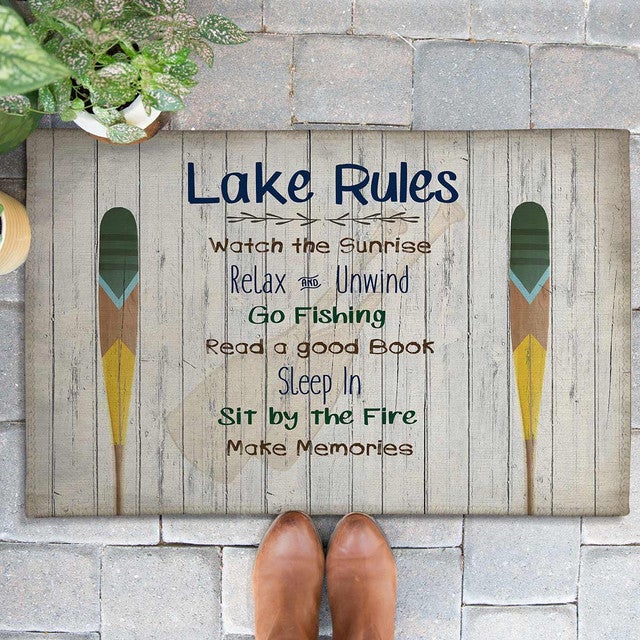Lakeside Rules Outdoor Doormat