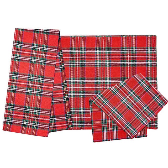 Redwood Plaid Table Linens