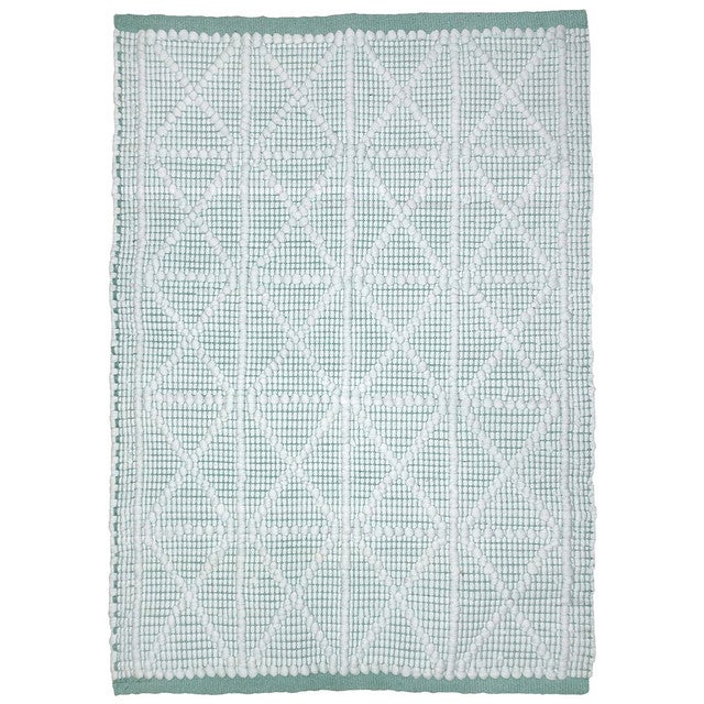Green & Alabaster X Rug - 2 x 3