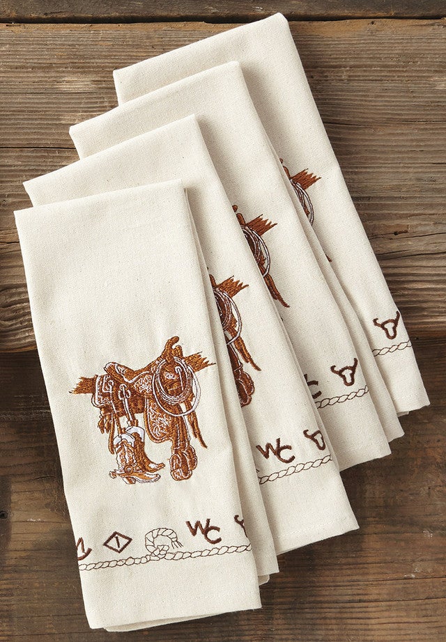 Boots & Saddle Kitchen Towels - Set of 4