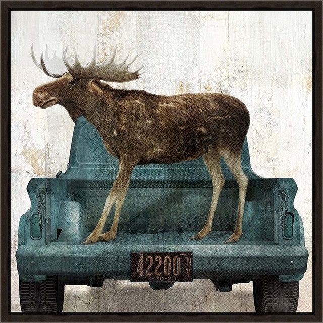 Moose & Blue Truck Wall Art