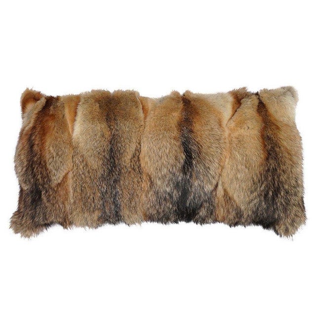Aspen Fox Fur Pillow - 12 x 24