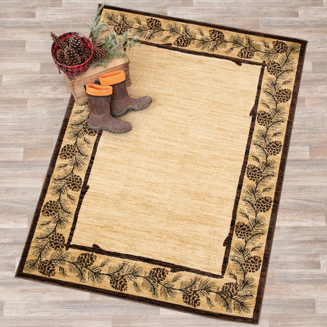 Pine Bough Frame Rug - 2 x 3