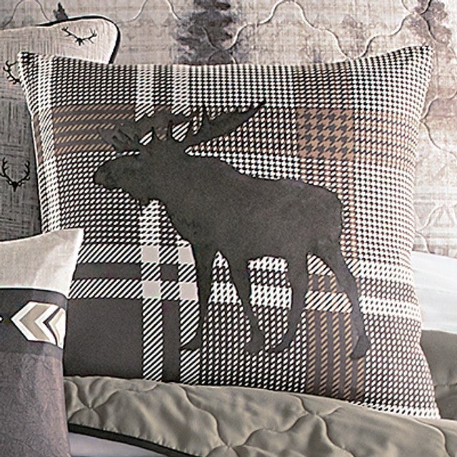 Moose Plaid Pillow