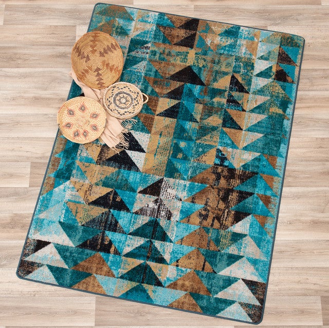Arrowhead Creek Turquoise Rug - 3 x 4