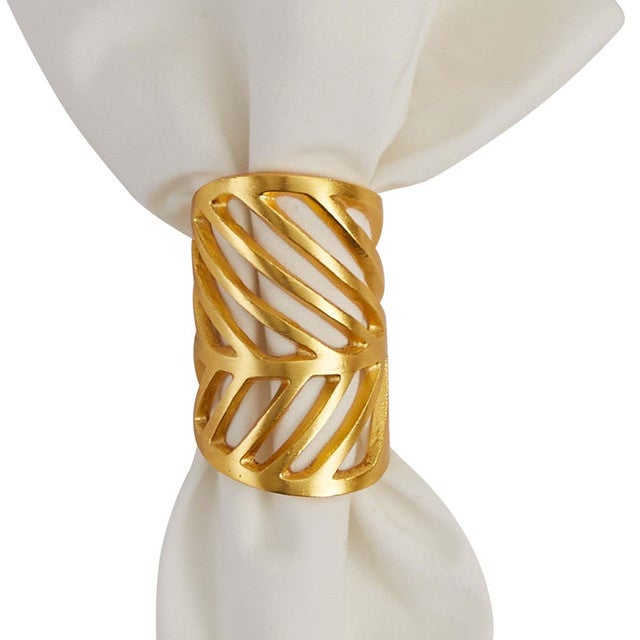 Dainty Leaf Napkin Rings - Set of 4