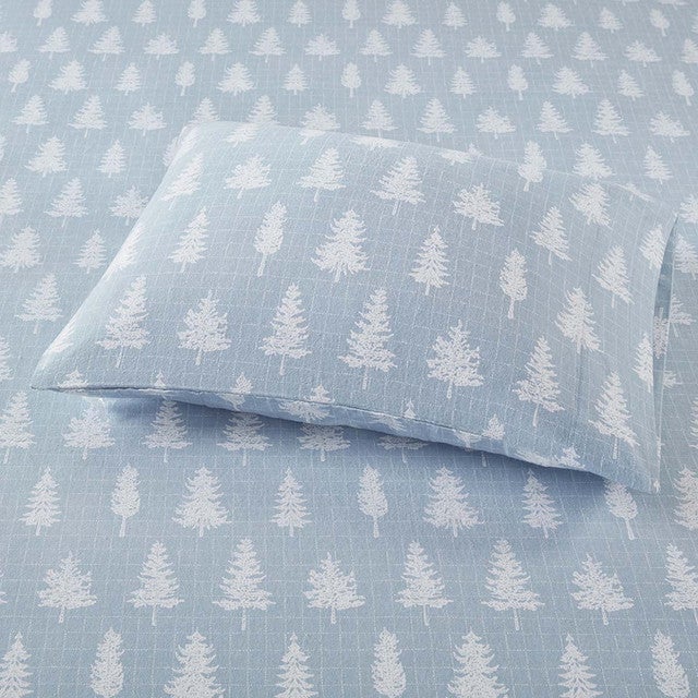Winter Trees Flannel Sheet Set - Full