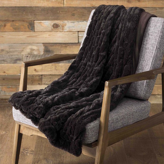 Smooth & Cozy Brown Throw